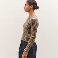 Brain Dead Mariel Sport Knit Long Sleeve, Grey