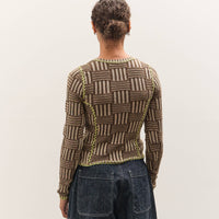 Brain Dead Mariel Sport Knit Long Sleeve, Grey