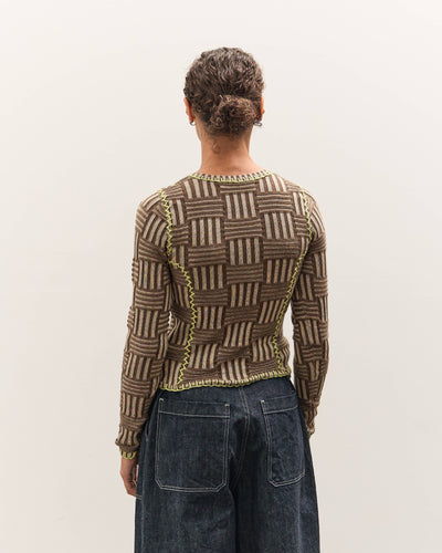 Brain Dead Mariel Sport Knit Long Sleeve, Grey