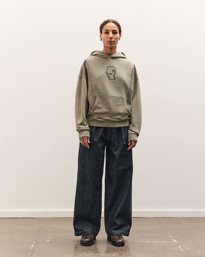 Brain Dead Mendoza Cropped Hoodie, Cement