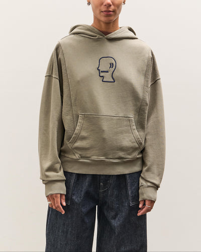 Brain Dead Mendoza Cropped Hoodie, Cement
