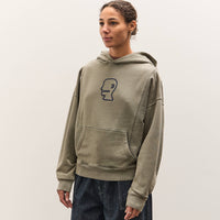 Brain Dead Mendoza Cropped Hoodie, Cement