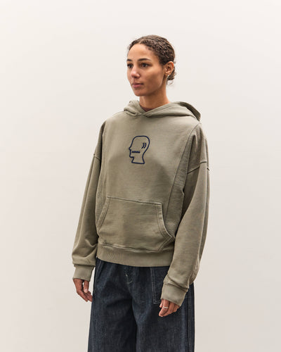 Brain Dead Mendoza Cropped Hoodie, Cement