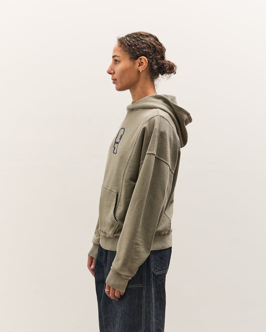 Brain Dead Mendoza Cropped Hoodie, Cement