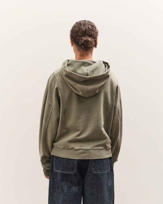 Brain Dead Mendoza Cropped Hoodie, Cement