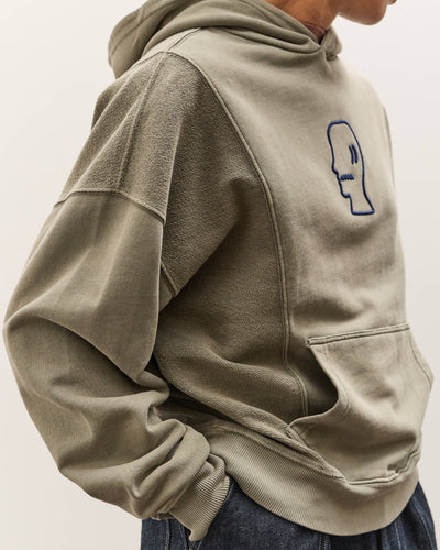 Brain Dead Mendoza Cropped Hoodie, Cement