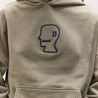 Brain Dead Mendoza Cropped Hoodie, Cement