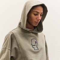 Brain Dead Mendoza Cropped Hoodie, Cement