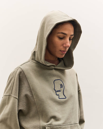 Brain Dead Mendoza Cropped Hoodie, Cement