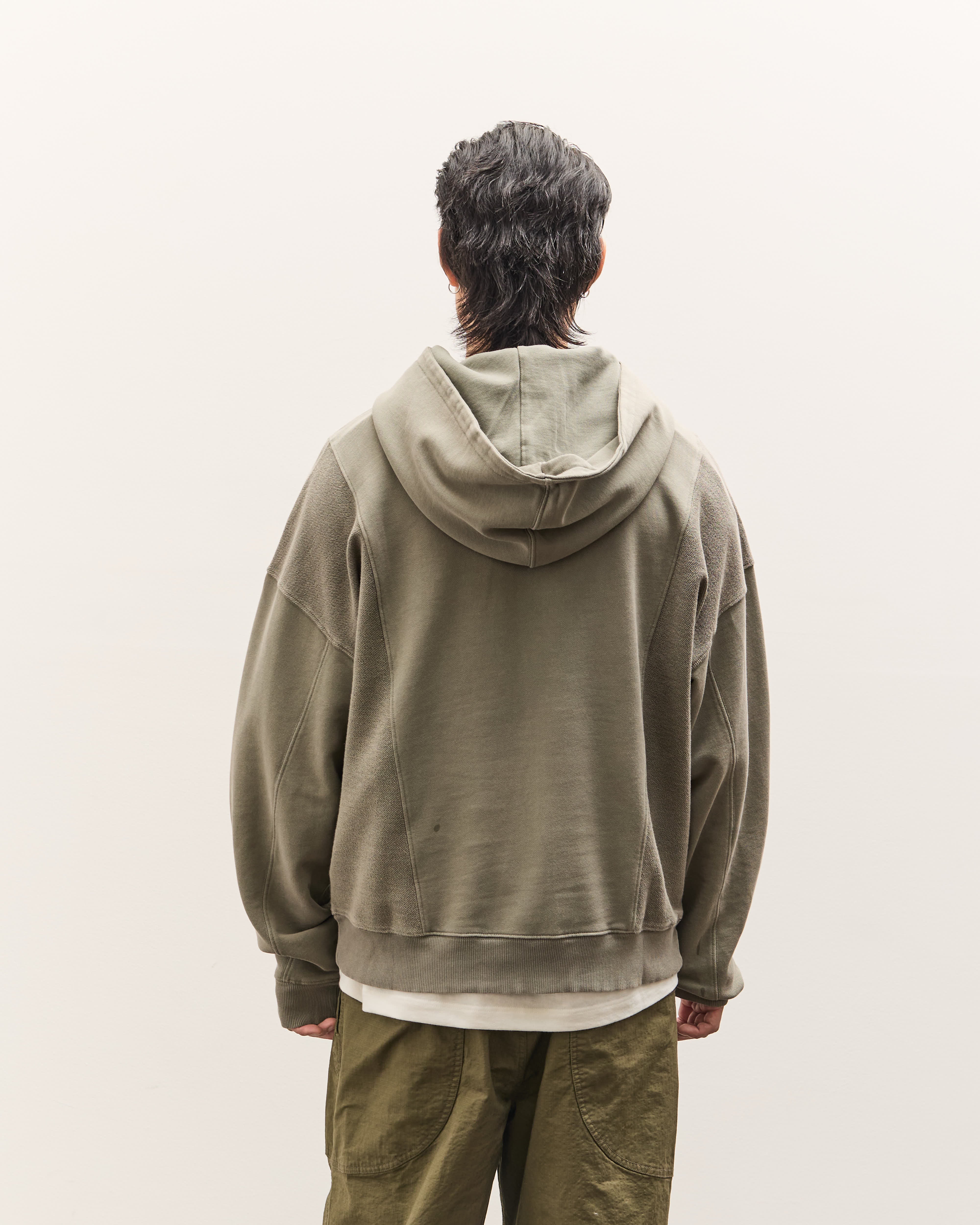 Brain Dead Mendoza Cropped Hoodie Unisex, Cement – Glasswing