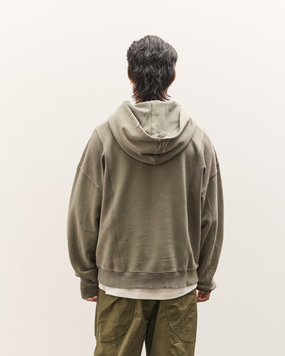 Brain Dead Mendoza Cropped Hoodie Unisex, Cement