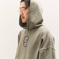 Brain Dead Mendoza Cropped Hoodie Unisex, Cement