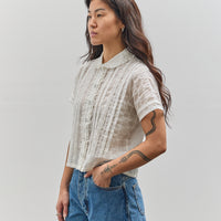 Brain Dead Mercado Square Button Up Shirt, White