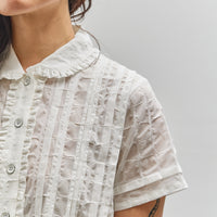 Brain Dead Mercado Square Button Up Shirt, White