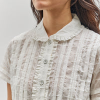 Brain Dead Mercado Square Button Up Shirt, White