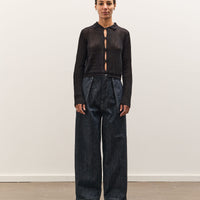 Brain Dead Mesh Knit Spiral Cardigan, Black