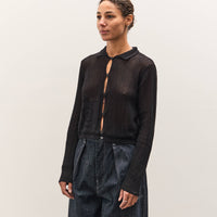 Brain Dead Mesh Knit Spiral Cardigan, Black