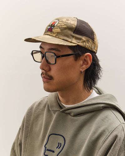 Brain Dead Mesh Panel Logohead Hat, Leaf Camo