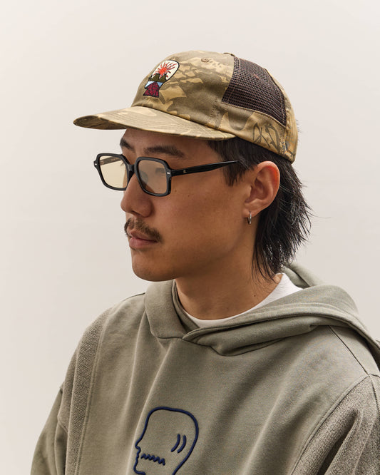 Brain Dead Mesh Panel Logohead Hat, Leaf Camo