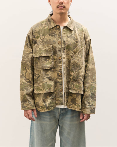 Brain Dead Twill Military Shirt Jacket Unisex, Leaf Camo