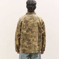 Brain Dead Twill Military Shirt Jacket Unisex, Leaf Camo