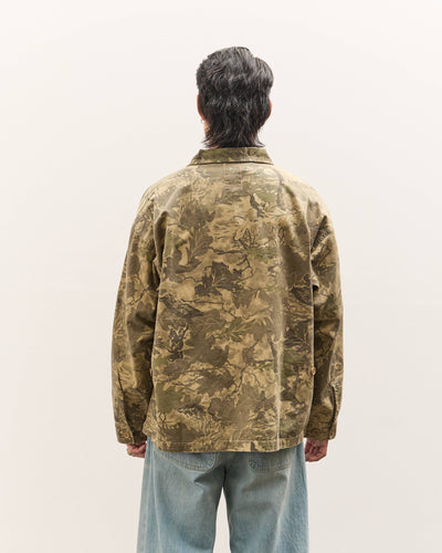 Brain Dead Twill Military Shirt Jacket Unisex, Leaf Camo