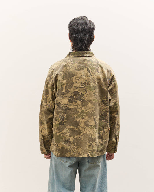 Brain Dead Twill Military Shirt Jacket Unisex, Leaf Camo