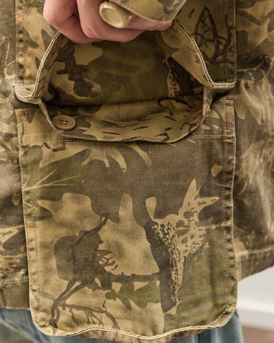 Brain Dead Twill Military Shirt Jacket Unisex, Leaf Camo