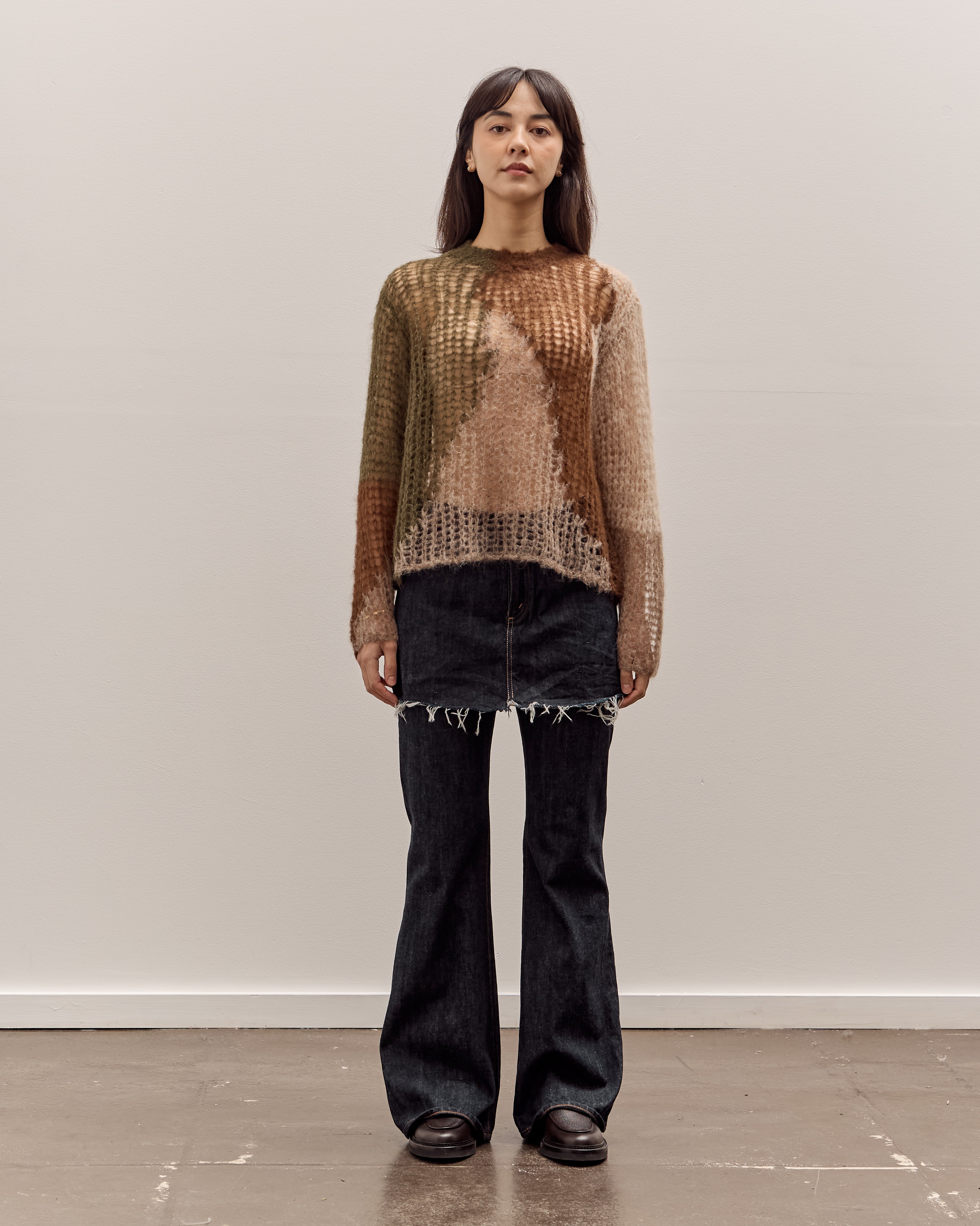Brain Dead Organic Threadbare Sweater, Avocado – Glasswing