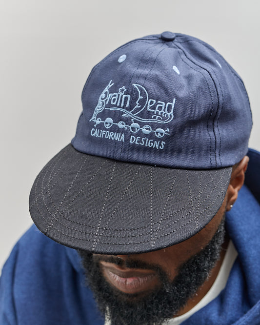 Brain Dead California Design Long Brim Hat, Navy