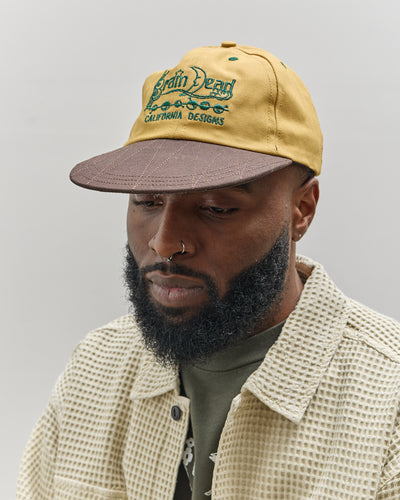 Brain Dead California Design Long Brim Hat, Khaki