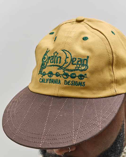 Brain Dead California Design Long Brim Hat, Khaki