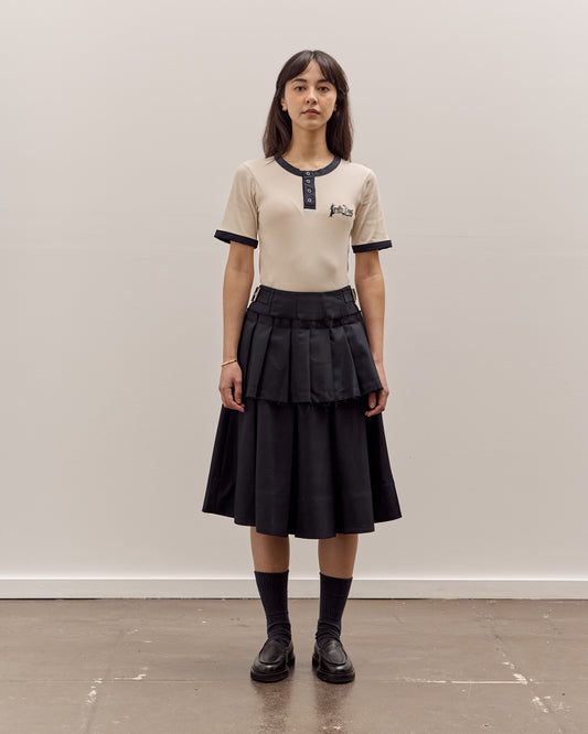 Brain Dead Pleated Skirt, Midnight Blue
