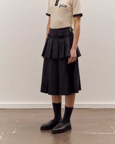Brain Dead Pleated Skirt, Midnight Blue