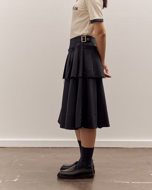 Brain Dead Pleated Skirt, Midnight Blue