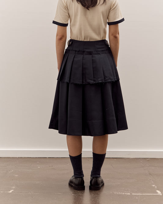 Brain Dead Pleated Skirt, Midnight Blue