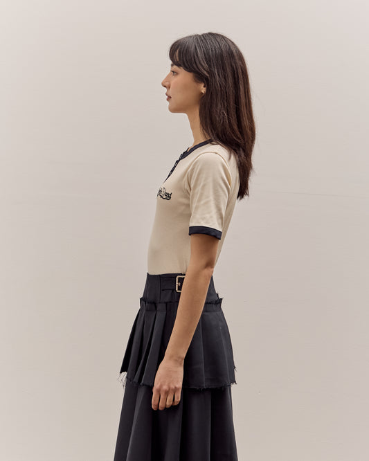 Brain Dead Ribbed Henley, Natural