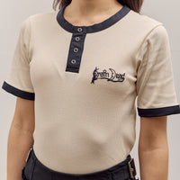 Brain Dead Ribbed Henley, Natural