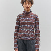 Brain Dead Space Dye Turtleneck, Navy Multi