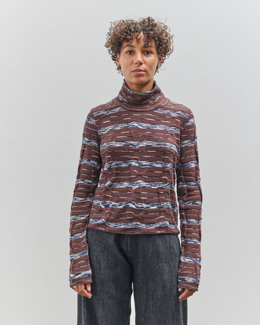 Brain Dead Space Dye Turtleneck, Navy Multi