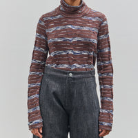 Brain Dead Space Dye Turtleneck, Navy Multi