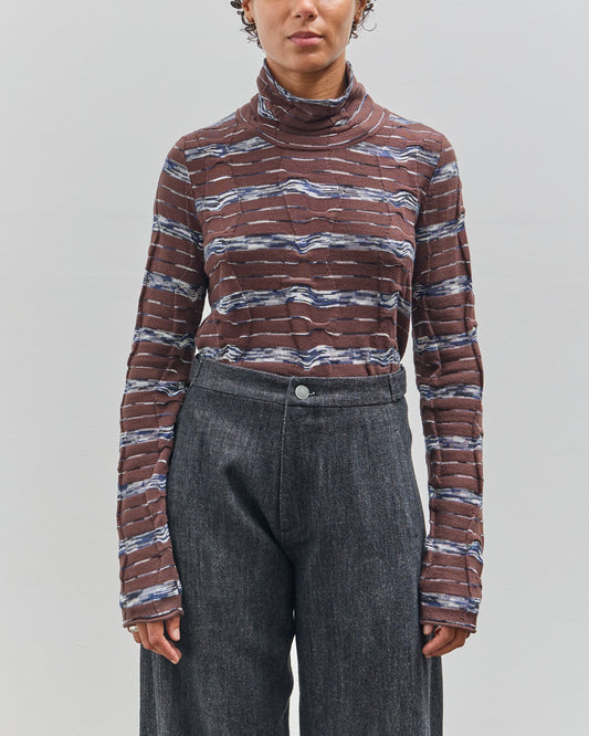 Brain Dead Space Dye Turtleneck, Navy Multi