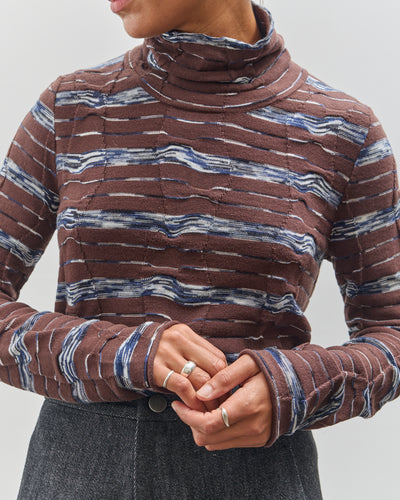 Brain Dead Space Dye Turtleneck, Navy Multi