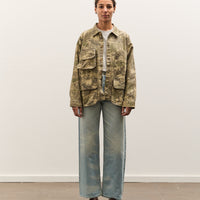 Brain Dead Twill Military Shirt Jacket, Leaf Camo