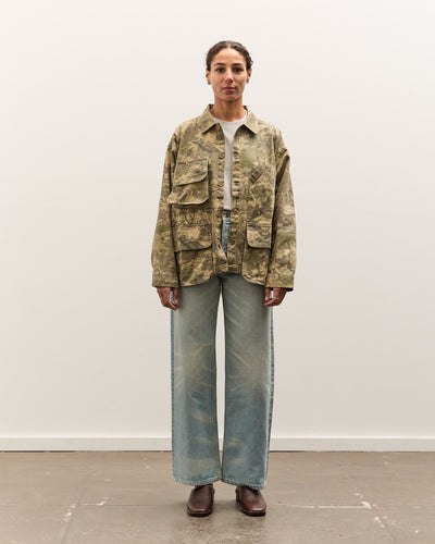 Brain Dead Twill Military Shirt Jacket, Leaf Camo