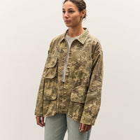 Brain Dead Twill Military Shirt Jacket, Leaf Camo