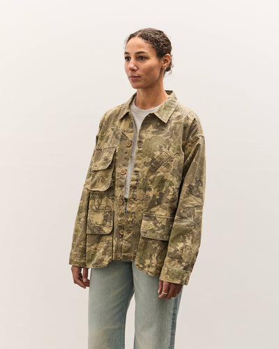 Brain Dead Twill Military Shirt Jacket, Leaf Camo