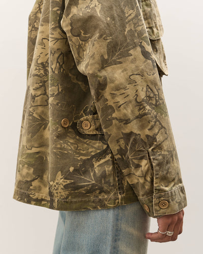 Brain Dead Twill Military Shirt Jacket, Leaf Camo