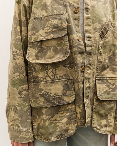 Brain Dead Twill Military Shirt Jacket, Leaf Camo
