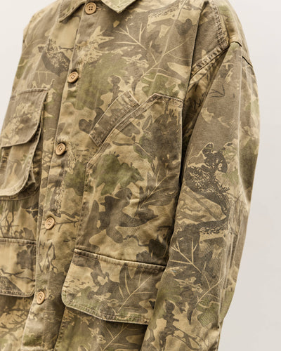 Brain Dead Twill Military Shirt Jacket, Leaf Camo